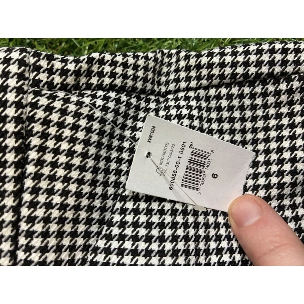 GAP Signature Skinny Ankle Pants Women’s Size 6 NWT Black White Houndstooth